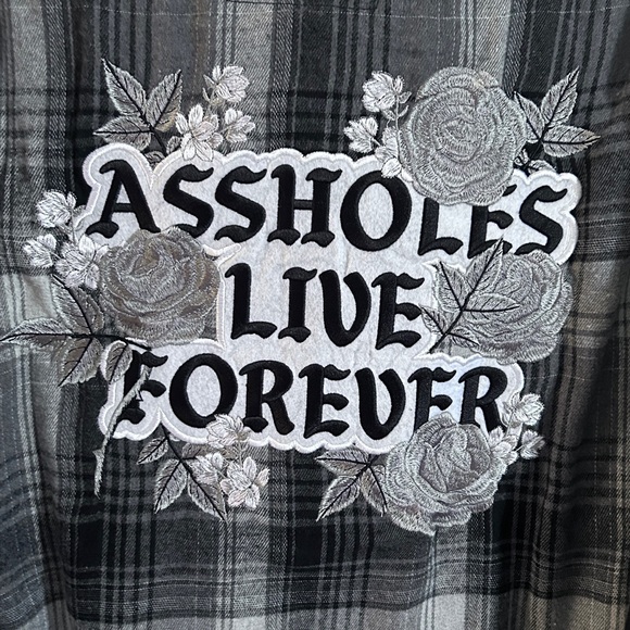 Plaid Black and Gray Plaid Shirt - Picture 6 of 10